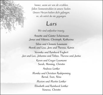 Traueranzeige von Lars Laumann von Neue Osnabrücker Zeitung GmbH & Co. KG