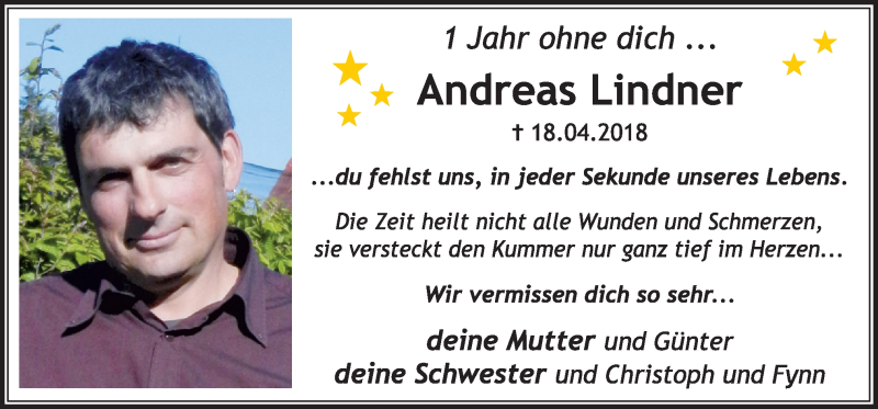  Traueranzeige für Andreas Lindner vom 18.04.2019 aus Neue Osnabrücker Zeitung GmbH & Co. KG