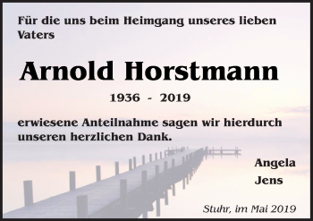 Traueranzeige von Arnold Horstmann von Neue Osnabrücker Zeitung GmbH & Co. KG