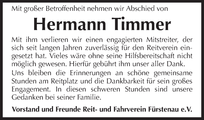  Traueranzeige für Hermann Timmer vom 10.05.2019 aus Neue Osnabrücker Zeitung GmbH & Co. KG
