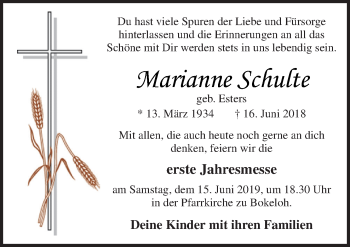 Traueranzeige von Marianne Schufte von Neue Osnabrücker Zeitung GmbH & Co. KG