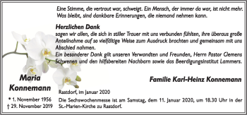 Traueranzeige von Maria Konnemann von Neue Osnabrücker Zeitung GmbH & Co. KG