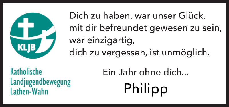  Traueranzeige für Philipp Jönen vom 03.11.2020 aus Neue Osnabrücker Zeitung GmbH & Co. KG