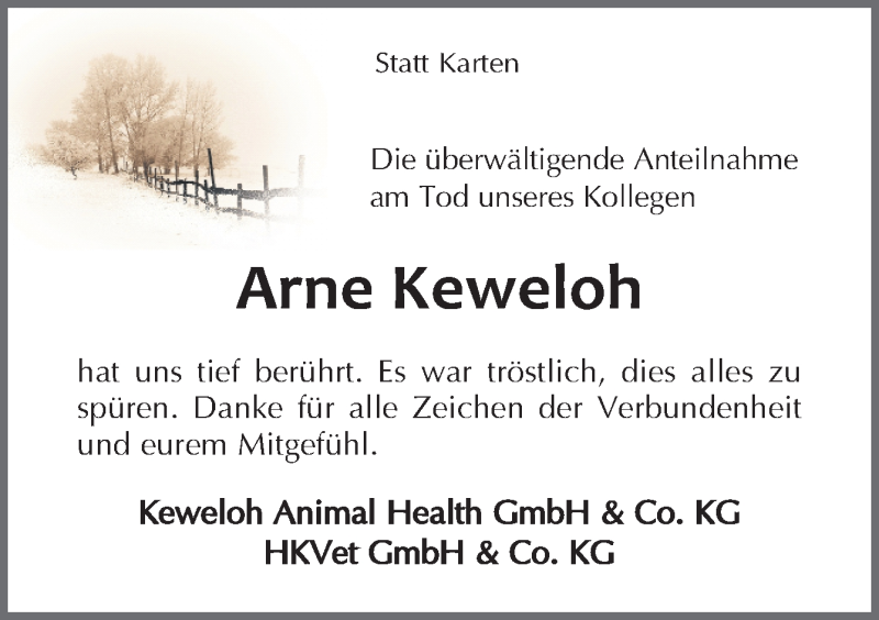  Traueranzeige für Arne Keweloh vom 01.02.2020 aus Neue Osnabrücker Zeitung GmbH & Co. KG