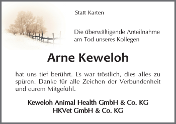 Traueranzeige von Arne Keweloh von Neue Osnabrücker Zeitung GmbH & Co. KG