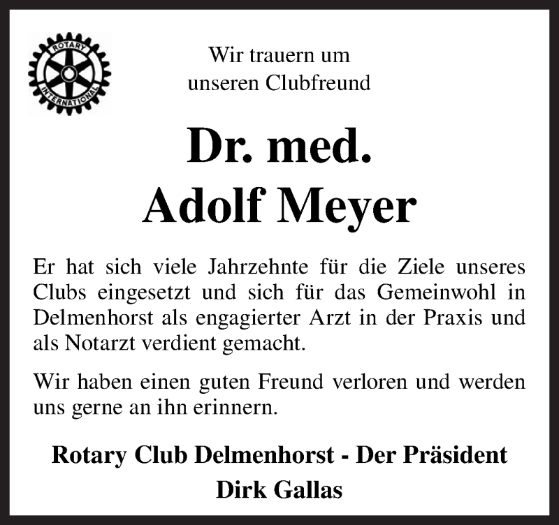  Traueranzeige für Adolf Meyer vom 24.03.2020 aus Neue Osnabrücker Zeitung GmbH & Co. KG