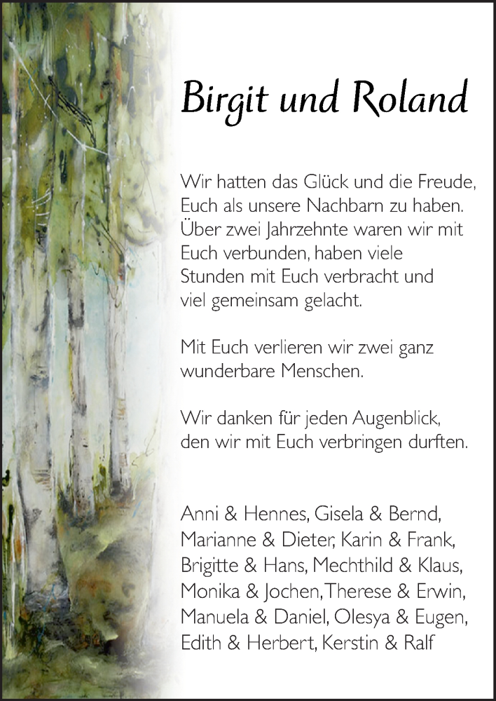  Traueranzeige für Birgit und Roland Horn vom 10.03.2020 aus Neue Osnabrücker Zeitung GmbH & Co. KG