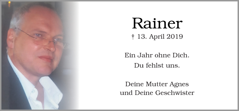 Traueranzeige für Rainer Kramer vom 11.04.2020 aus Neue Osnabrücker Zeitung GmbH & Co. KG