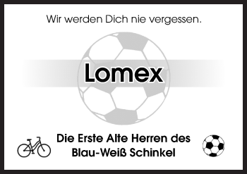 Traueranzeige von Lomex  von Neue Osnabrücker Zeitung GmbH & Co. KG