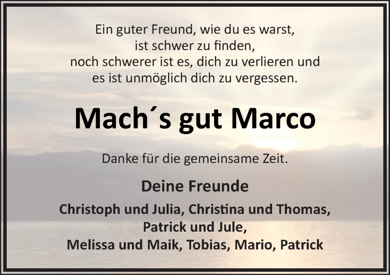  Traueranzeige für Marco Sievers vom 17.06.2020 aus Neue Osnabrücker Zeitung GmbH & Co. KG