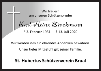 Traueranzeige von Karl-Heinz Brockmann von Neue Osnabrücker Zeitung GmbH & Co. KG