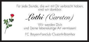 Traueranzeige von Lothi  von Neue Osnabrücker Zeitung GmbH & Co. KG