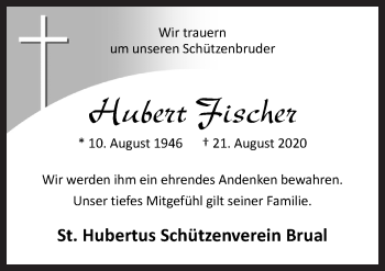 Traueranzeige von Hubert Fischer von Neue Osnabrücker Zeitung GmbH & Co. KG