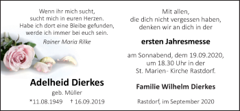 Traueranzeige von Adelheid Dierkes von Neue Osnabrücker Zeitung GmbH & Co. KG