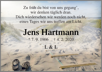 Traueranzeige von Jens Hartmann von Neue Osnabrücker Zeitung GmbH & Co. KG