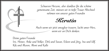 Traueranzeige von Kerstin Reichelt von Neue Osnabrücker Zeitung GmbH & Co. KG
