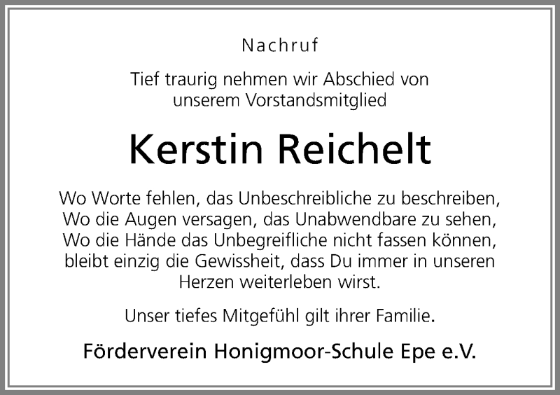  Traueranzeige für Kerstin Reichelt vom 08.05.2021 aus Neue Osnabrücker Zeitung GmbH & Co. KG