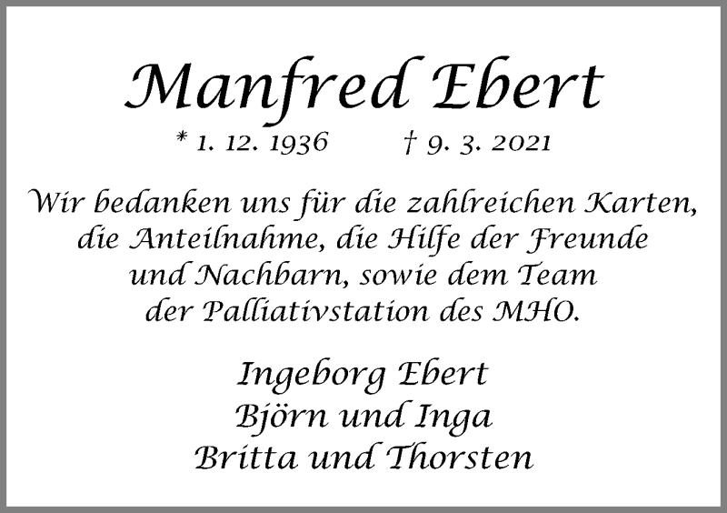  Traueranzeige für Manfred Ebert vom 07.05.2021 aus Neue Osnabrücker Zeitung GmbH & Co. KG