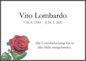 Traueranzeige von Vito Lombardo von Neue Osnabrücker Zeitung GmbH & Co. KG