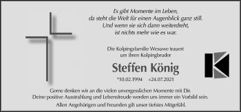 Traueranzeige von Steffen König von Neue Osnabrücker Zeitung GmbH & Co. KG