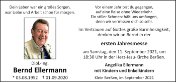 Traueranzeige von Bernd Ellermann von Neue Osnabrücker Zeitung GmbH & Co. KG