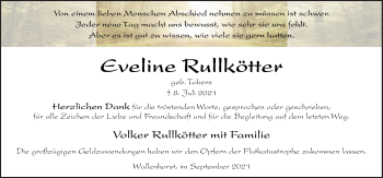 Traueranzeige von Eveline Rullkötter von Neue Osnabrücker Zeitung GmbH & Co. KG