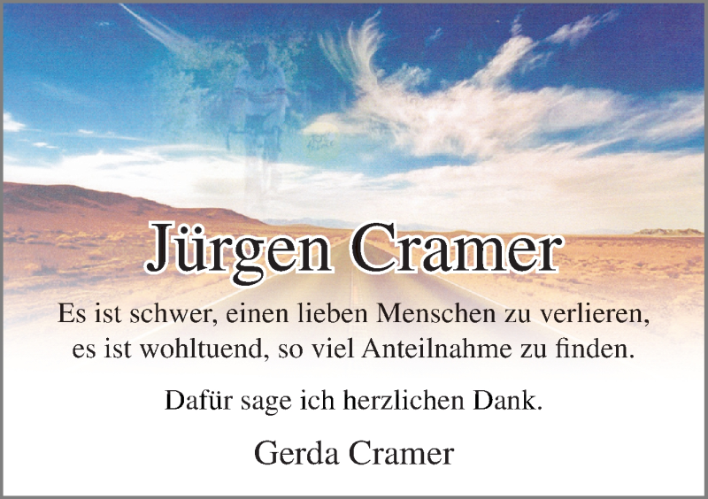  Traueranzeige für Jürgen Cramer vom 25.09.2021 aus Neue Osnabrücker Zeitung GmbH & Co. KG