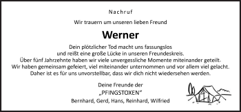 Traueranzeige von Werner  von Neue Osnabrücker Zeitung GmbH & Co. KG