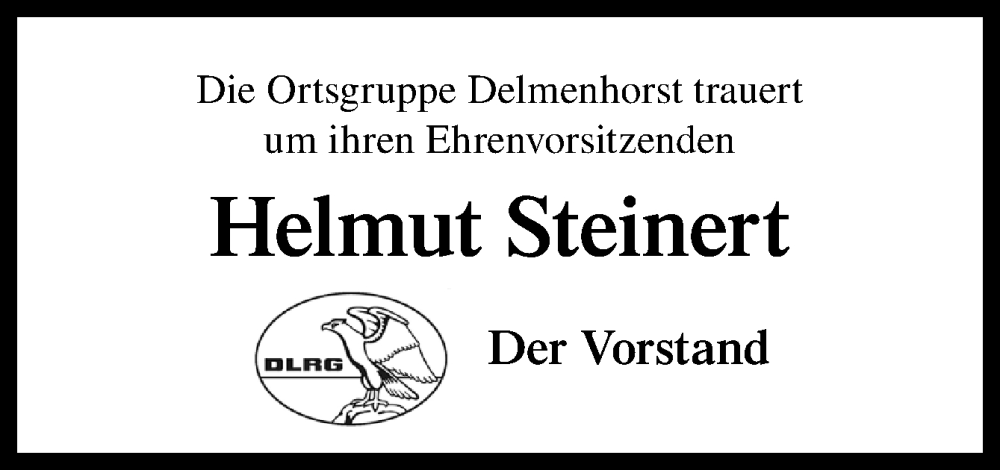  Traueranzeige für Helmut Steinert vom 12.11.2022 aus DK Medien GmbH & Co. KG