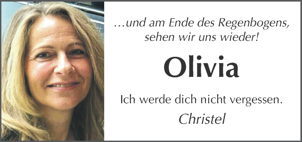  Traueranzeige für Olivia Hagemann vom 09.12.2022 aus Neue Osnabrücker Zeitung GmbH & Co. KG