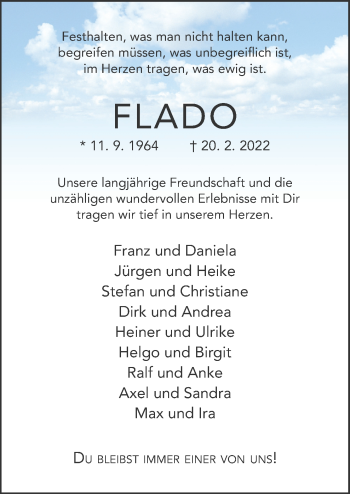 Traueranzeige von Andreas Falke von Neue Osnabrücker Zeitung GmbH & Co. KG