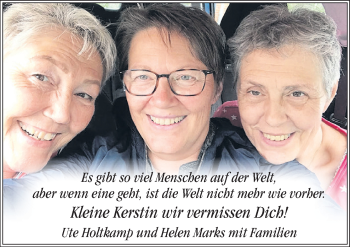 Traueranzeige von Kerstin  von Neue Osnabrücker Zeitung GmbH & Co. KG