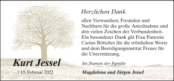 Traueranzeige von Kurt Jessel von Neue Osnabrücker Zeitung GmbH & Co. KG