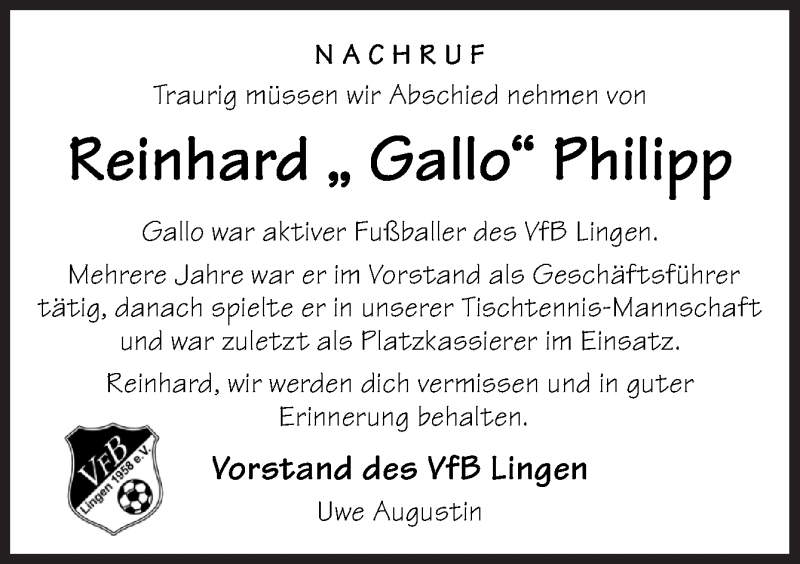  Traueranzeige für Reinhard Philipp vom 18.03.2022 aus Neue Osnabrücker Zeitung GmbH & Co. KG