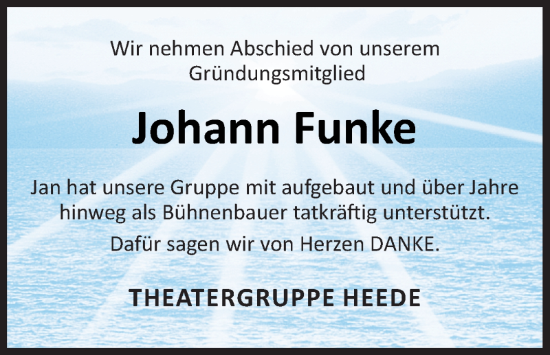  Traueranzeige für Johann Funke vom 13.04.2022 aus Neue Osnabrücker Zeitung GmbH & Co. KG