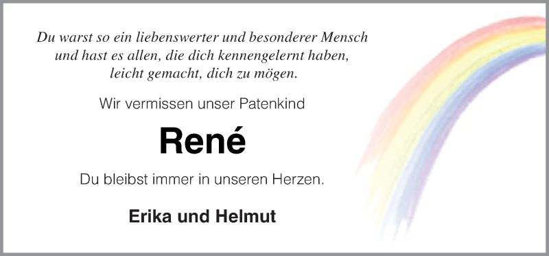  Traueranzeige für René Lambers vom 28.04.2022 aus Neue Osnabrücker Zeitung GmbH & Co. KG