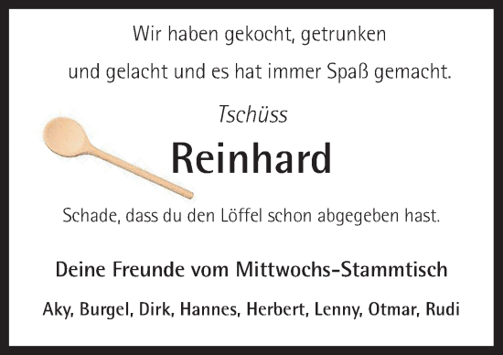 Traueranzeige von Reinhard  von DK Medien GmbH & Co. KG