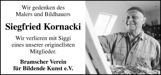 Traueranzeige von Siegfried Kornacki von Neue Osnabrücker Zeitung GmbH & Co. KG