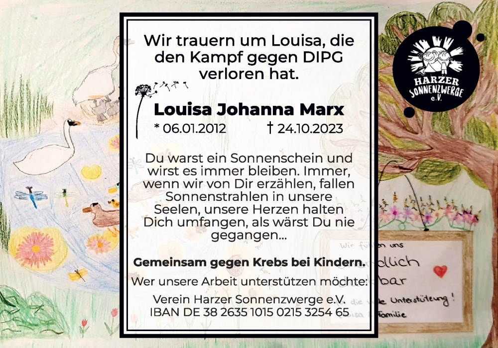  Traueranzeige für Louisa Johanna Marx vom 28.10.2023 aus Neue Osnabrücker Zeitung GmbH & Co. KG