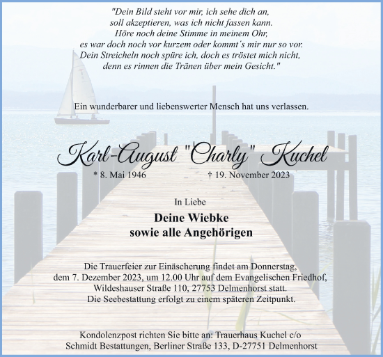Traueranzeige von Karl-August Kuchel von DK Medien GmbH & Co. KG