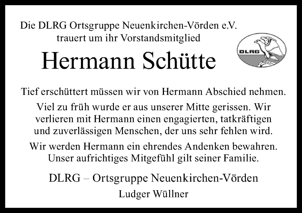  Traueranzeige für Hermann Schütte vom 05.05.2023 aus Neue Osnabrücker Zeitung GmbH & Co. KG