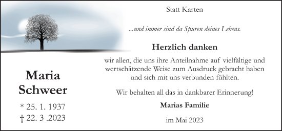 Traueranzeige von Maria Schweer von Neue Osnabrücker Zeitung GmbH & Co. KG