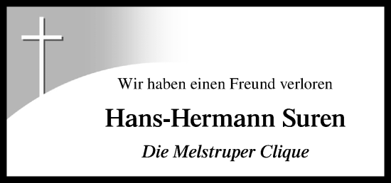 Traueranzeige von Hans-Hermann Suren von Neue Osnabrücker Zeitung GmbH & Co. KG