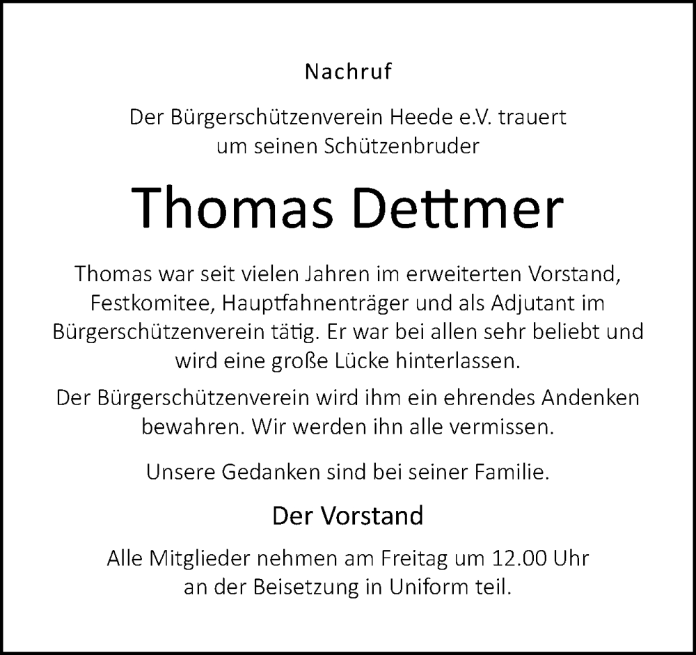  Traueranzeige für Thomas Dettmer vom 22.06.2023 aus Neue Osnabrücker Zeitung GmbH & Co. KG