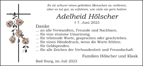 Traueranzeige von Adelheid Hölscher von Neue Osnabrücker Zeitung GmbH & Co. KG