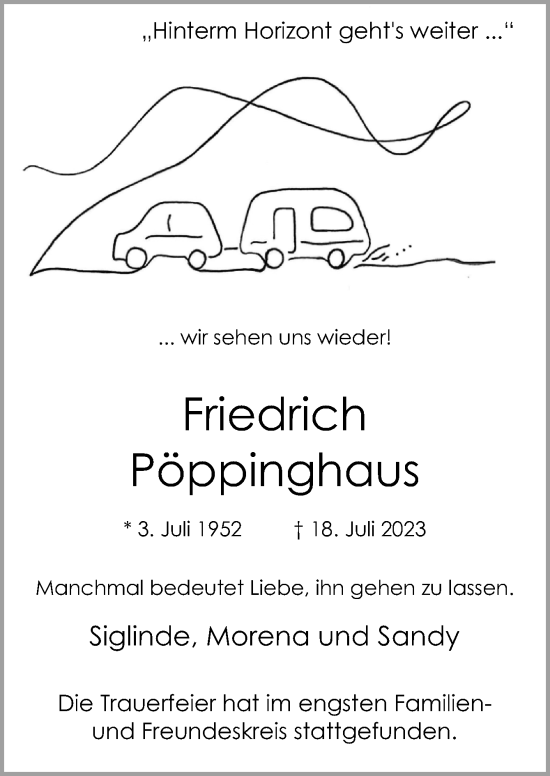 Traueranzeige von Friedrich Pöppinghaus von Neue Osnabrücker Zeitung GmbH & Co. KG