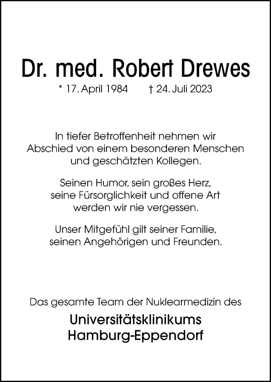 Traueranzeige von Robert Drewes von Neue Osnabrücker Zeitung GmbH & Co. KG