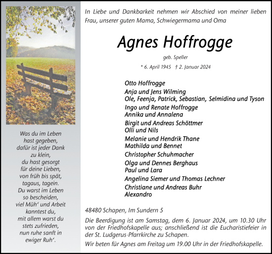 Traueranzeigen aus lingener-tagespost | noz Trauerportal