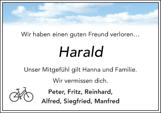 Traueranzeige von Harald  von DK Medien GmbH & Co. KG