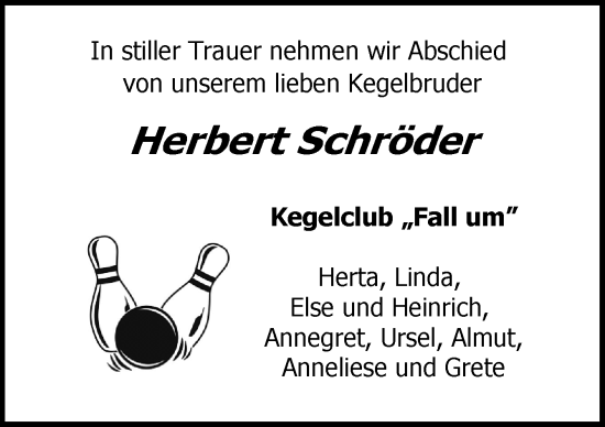 Traueranzeige von Herbert Schröder von DK Medien GmbH & Co. KG